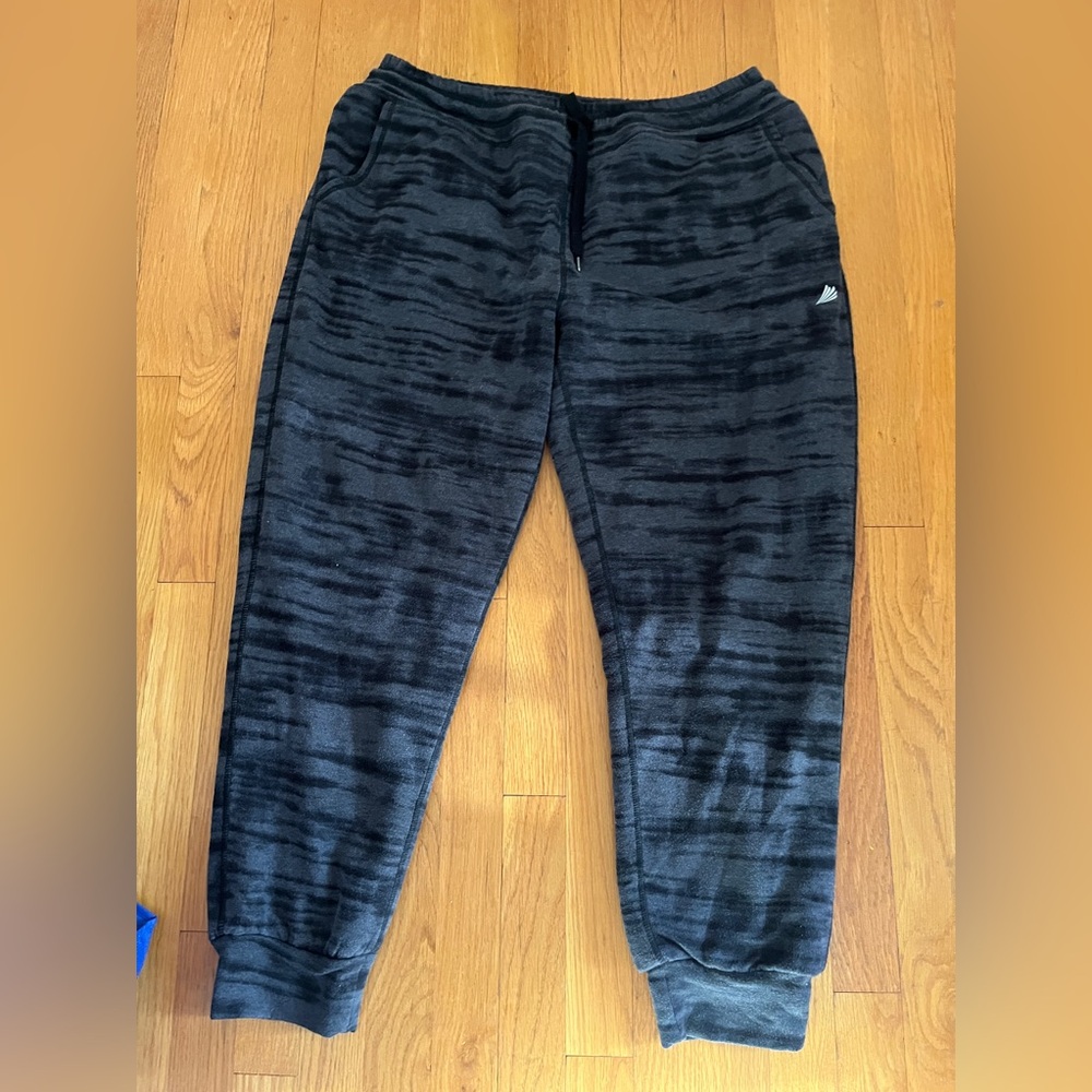 Free 2B Sweatpants insulated fleece joggers animal print winter gray women's XXL